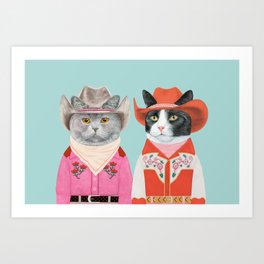 Carnival Cats Art Print