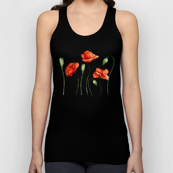 Poppies Unisex Tank Top