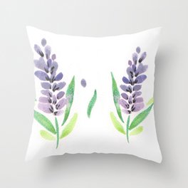 Purple flowers Throw Pillow