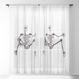 Skeleton Nana Female Sheer Curtain
