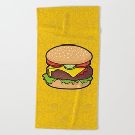 Cheeseburger Beach Towel