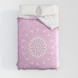 Girly Pink Mandala Comforter