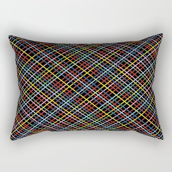 Weave 45 Black Rectangular Pillow