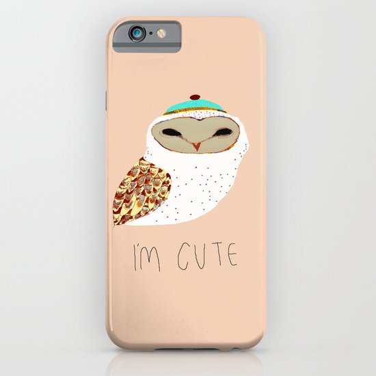 i'm cute owl illustration iPhone & iPod Case