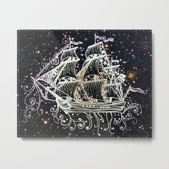 The Great Sky Ship II Metal Print