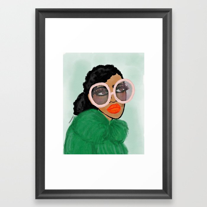 Green Coat Framed Art Print