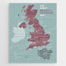 The Great British Television Map Jigsaw Puzzle