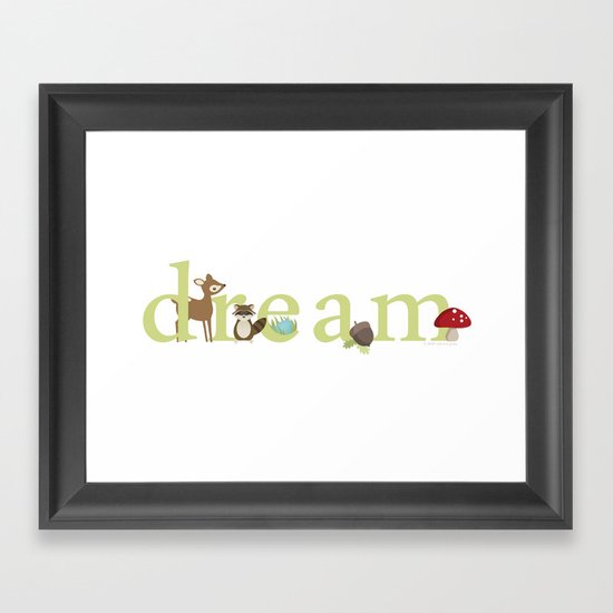 Woodland Dreams - Green Framed Art Print