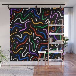 Colorful retro 90s memphis art pattern Wall Mural