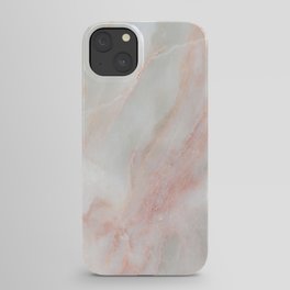Softest blush pink marble iPhone Case