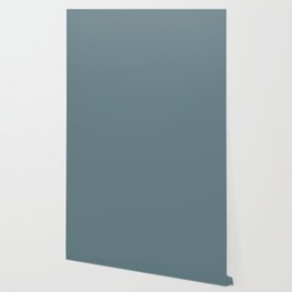 Dark Slate Blue-green Solid Color - Cool Neutral Earth Tone Shade Single Hue Wallpaper