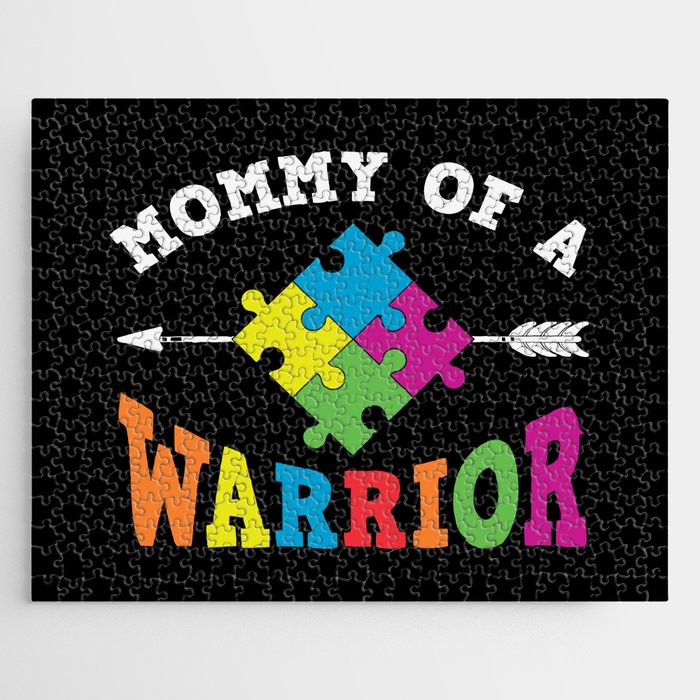 Mommy Of A Warrior Autism Awareness Jigsaw Puzzle