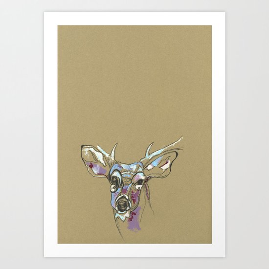 Awkward Deer Art Print