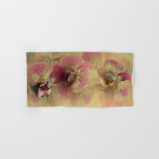 The mystery of orchid(gold). Hand & Bath Towel