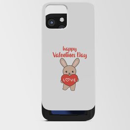 Bunny For Valentine's Day Cute Animals With Hearts iPhone Card Case