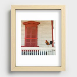 Key West Rooster Recessed Framed Print