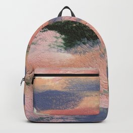 Mars Exploration #1 Backpack | Whimsical, Acrylic, Planet, Canyon, Pattern, Valles Marineris, Painting, Solar System, Space, Playful 