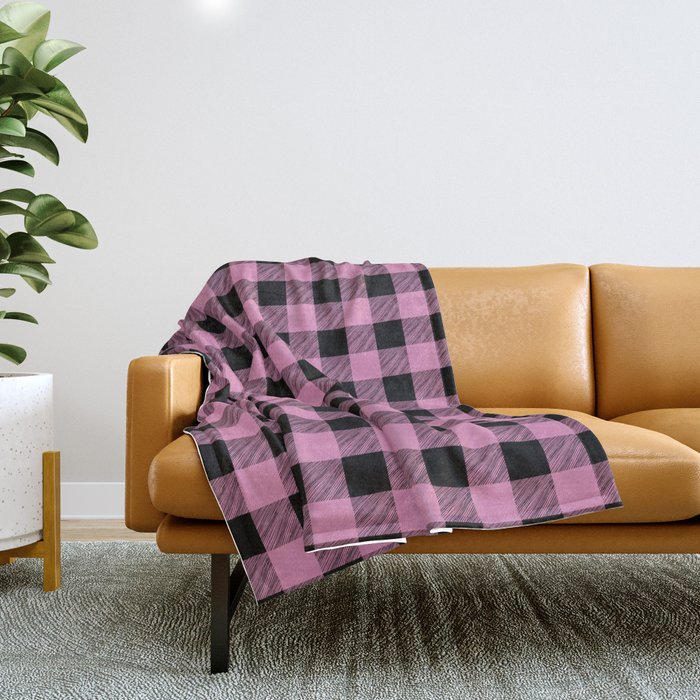 Pink buffalo check best sale blanket