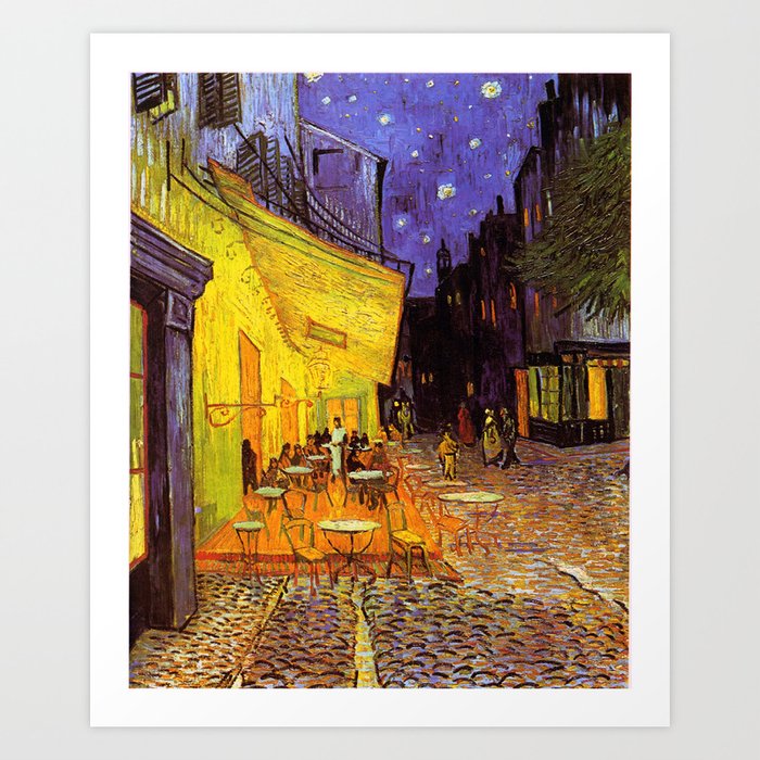 Vincent Van Gogh Cafe Terrace At Night Art Print