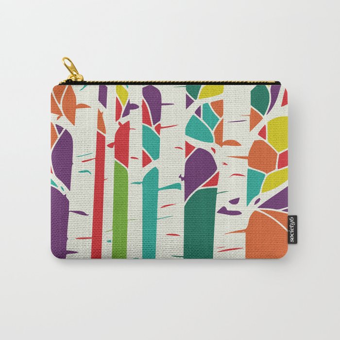 Whimsical birch forest Carry-All Pouch