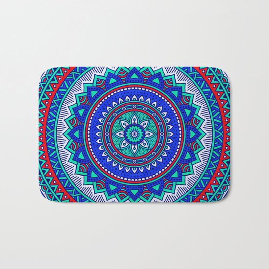 Hippie mandala 28 Bath Mat