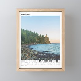 Split Rock Lighthouse Minimalism Framed Mini Art Print