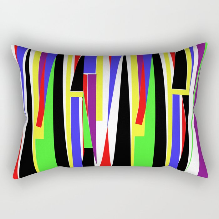 Multicolored Rectangular Pillow