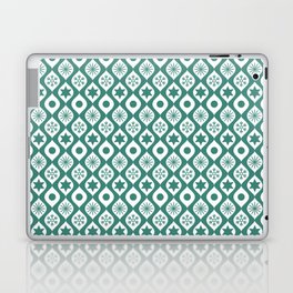 Green Blue Retro Christmas Pattern Laptop Skin