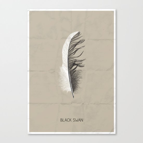 Black swan poster Canvas Print