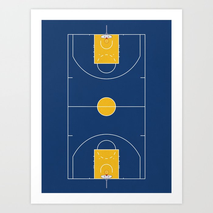 Basketball Court Top View  Art Print