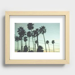 Los Angeles Palm Trees Recessed Framed Print