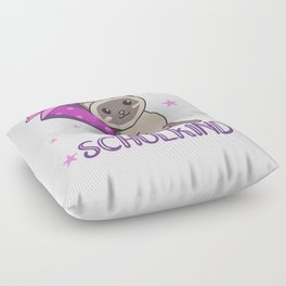 Finally School Child Enrollment School Siamese Cat Floor Pillow