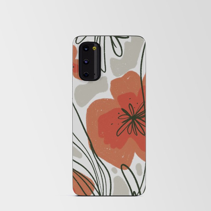 Orange Garden 3 - Minimal Contemporary Abstract Android Card Case