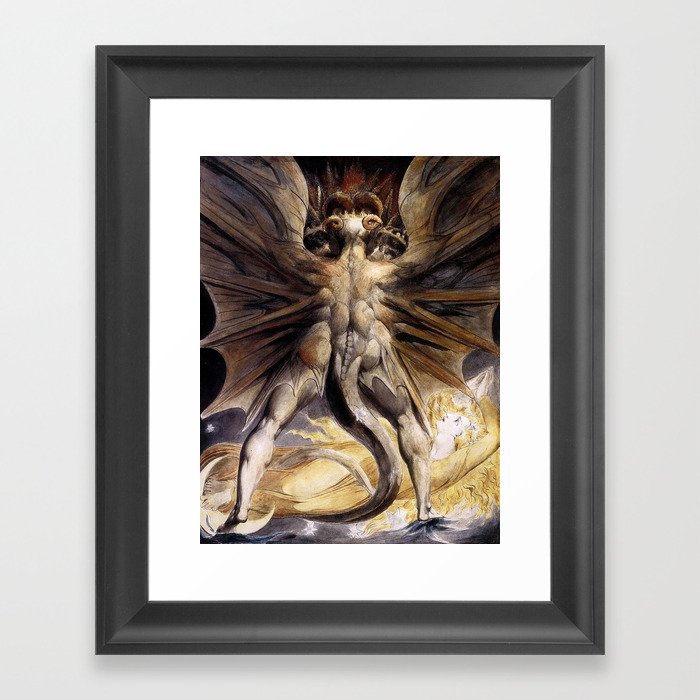 The Great Red Dragon And The Woman Clothed In Sun William Blake