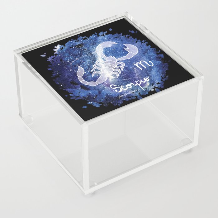 Scorpio Zodiac sign in a nebula Acrylic Box