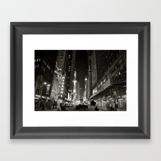 Times Square Noir Framed Art Print