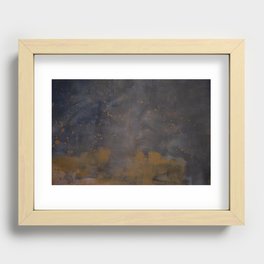 Cosmic abstract canvas texture color. Star dust. Recessed Framed Print