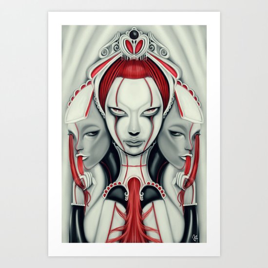 Behind the Curtain Art Print