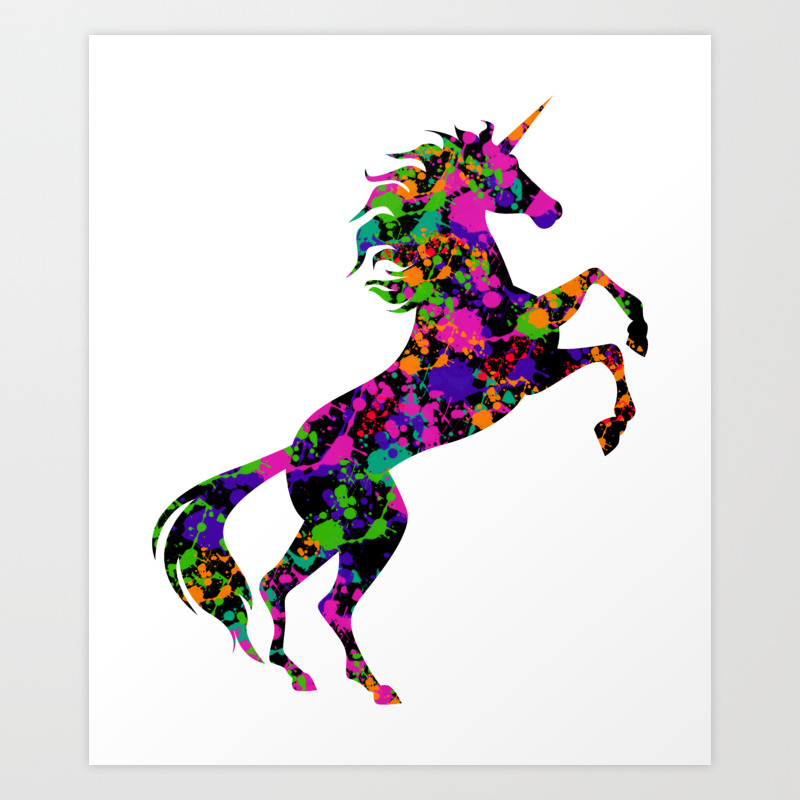 Unicorn Paint Pattern Symbol Spray Paint Unicorn Art Print By