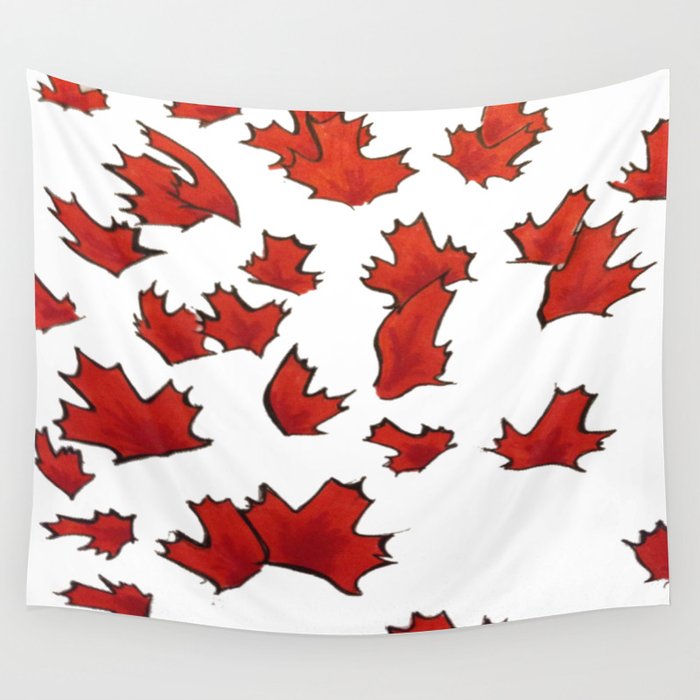 Maple Leaves Wall Tapestry