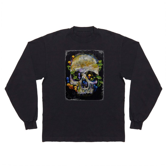 Mushroom Skull Long Sleeve T Shirt