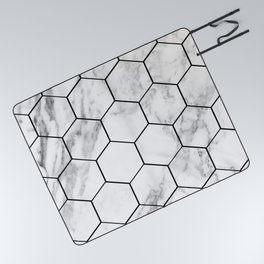 Marble hexagonal tiles - geometric beehive Picnic Blanket