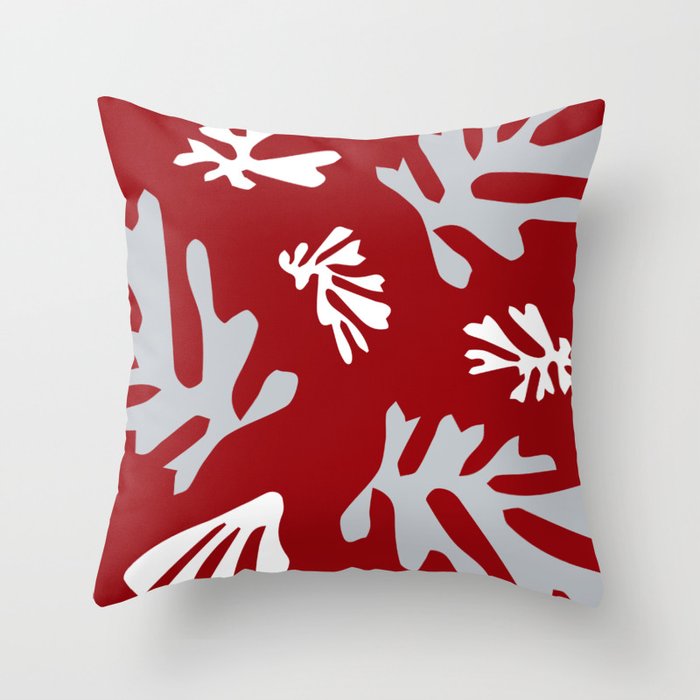 Red and on sale silver throw pillows