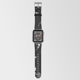 Bald Eagle in flight black and white Apple Watch Band