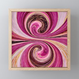 Spiral Swirl Abstract Pink Gold Art Framed Mini Art Print