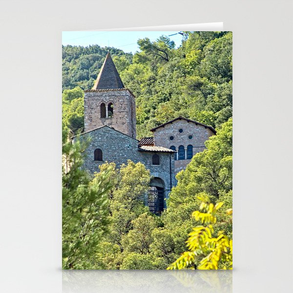 Medieval Gothic Abbey of San Cassiano Woods, Narni, Italy Stationery Cards