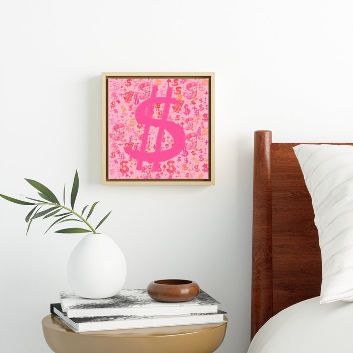 Pink Dollar Signs Art Print by MELANIE BIEHLE, VISUAL ARTIST