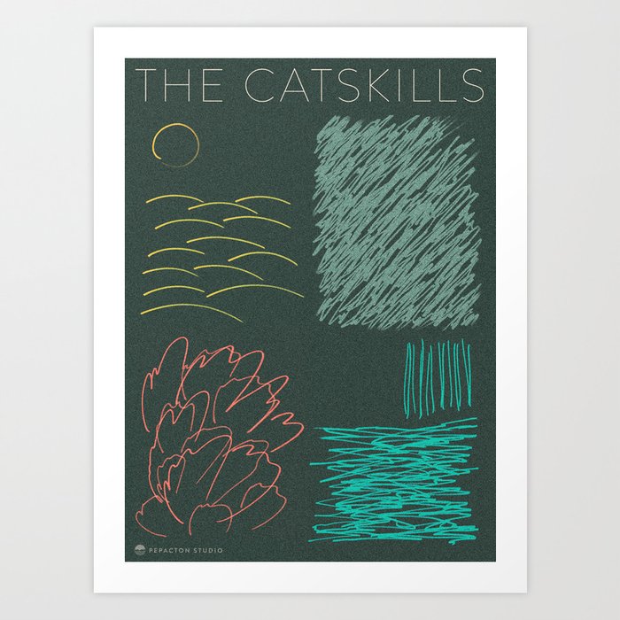 THE CATSKILLS - LINES Art Print