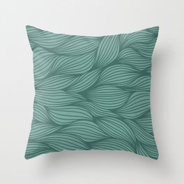 Green Leaves Abstract Throw Pillow