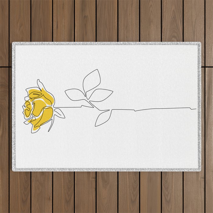 Lemon Rose Outdoor Rug